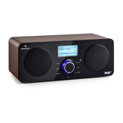auna Worldwide Radio internet compatible Spotify Connect - Réception de 15000 stations mondiales - Contrôle par appli - Fonction RDS - Marron