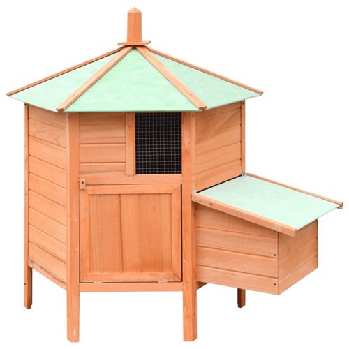 VIDAXL  - Poulailler Bois de pin massif et sapin 126x117x125 cm Brun