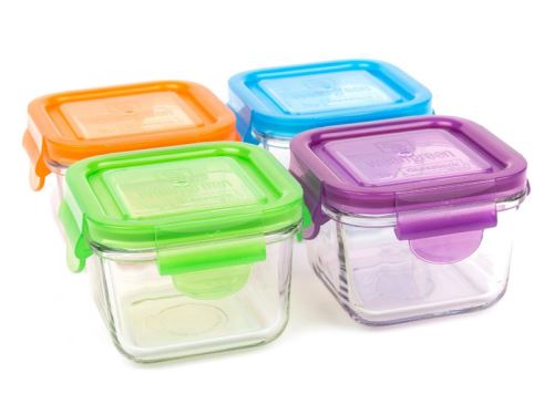4 Pots de Conservation en verre trempé 210ml Garden - WEANGREEN