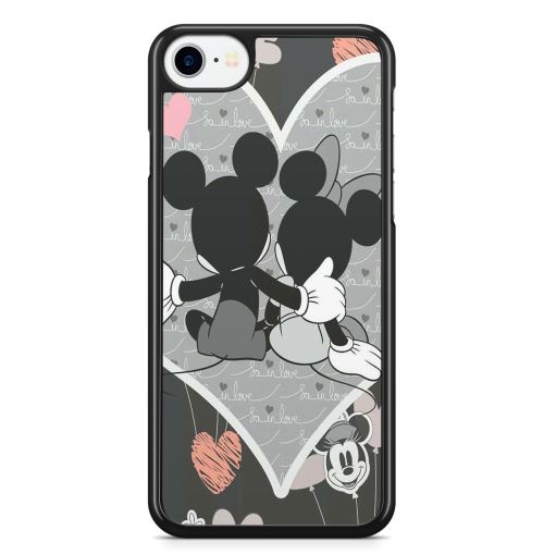 Coque Fifrelin Noire pour iPhone 11 Mickey Minnie Love Amour