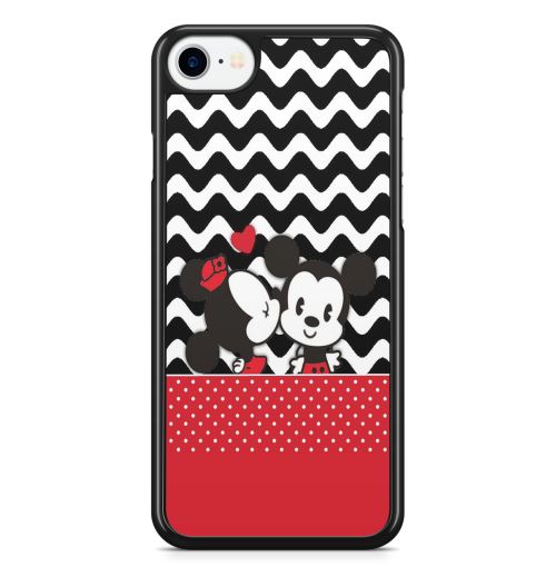 Coque Fifrelin Noire pour iPhone 6 PLUS et iPhone 6S PLUS Walt Disney Mickey Minnie Love Kiss