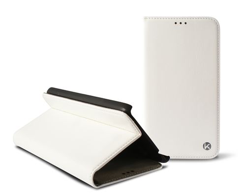 KSIX Standing Folio étui Avec Fermeture Magnétique Pour Galaxy S6 Blanc