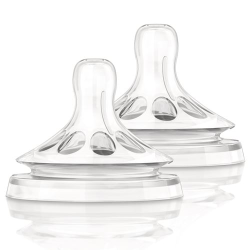 Philips Avent - Tétines Natural 1m+ Débit lent - Lot de 2