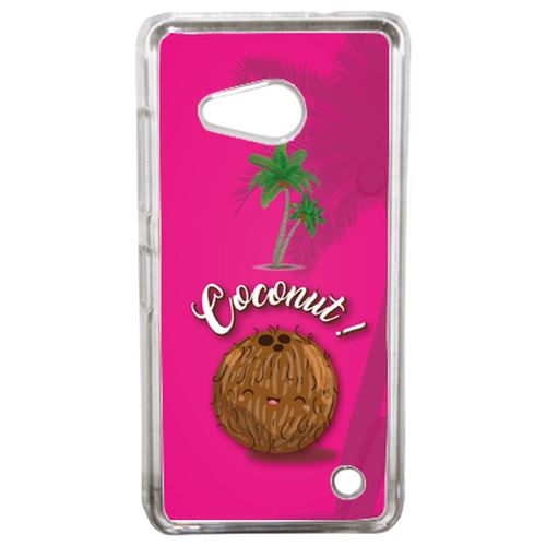 Coque Coconut Fond Rose Compatible Lumia 550 Transparent