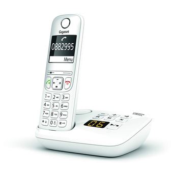 Téléphone sans fil trio dect blanc avec répondeur Gigaset gigaas690atrioblanc