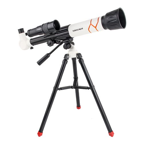 Télescope astronomique d'éducation scientifique pour enfants avec oculaire 20X / 30X / 40X -blanc