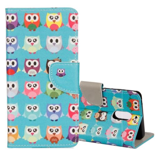 Nokia 6 Housse Etui Cuir PU Hiboux Love ALS54490