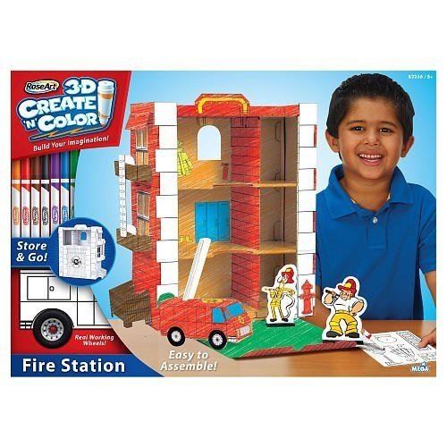 RoseArt 3D Create Color Fire Station