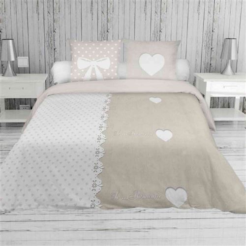 Parure de lit Juliette naturel 140x200 cm