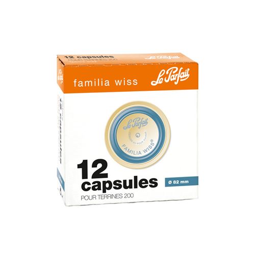 LE PARFAIT - Lot de 12 capsules 'familia wiss' d. 8,2 cm