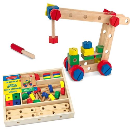 Jeu De Construction En Bois Coffret De 48 Pièces