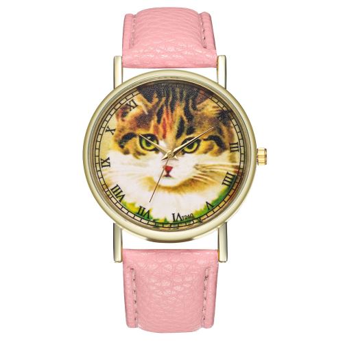 Quartz Montre T260-A pour hommes de style véritable chaton style classique femmesrose
