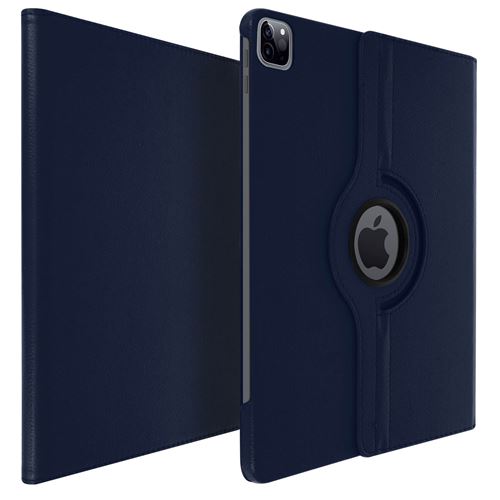 Etui pour iPad Pro 12.9 2021 2020 et 2018 Housse Int&eacute;grale Support Rotatif 360&deg; Bleu