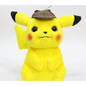28 cm détective Pikachu en Peluche jouet de haute qualité mignon Anime jouets enfants cadeau jouet enfants dessin animé Peluche Pikachu - 1