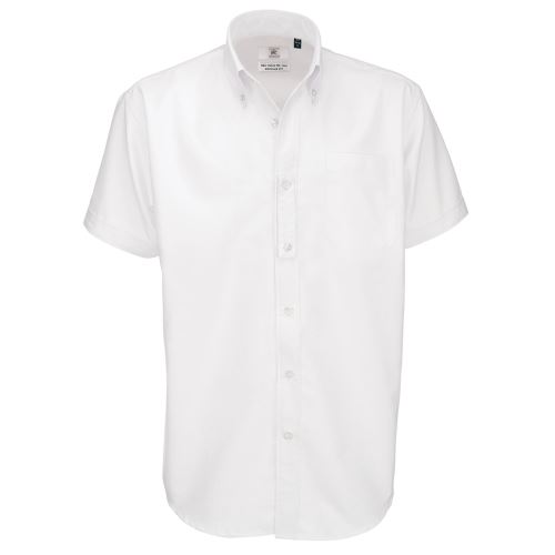 B&C - Chemise à manches courtes OXFORD - homme (3XL) (Blanc) - UTBC106
