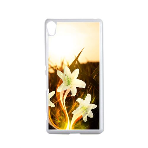 Coque Lys Blanc Illuminé Compatible Sony Xperia X Transparent