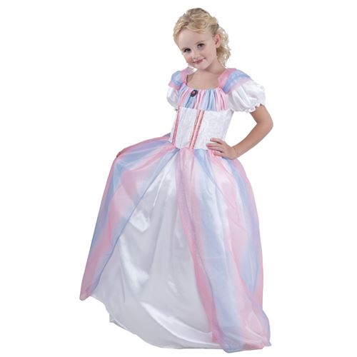 Costume princesse arc en ciel rire et confetti bleu taille 9 à 11 ans