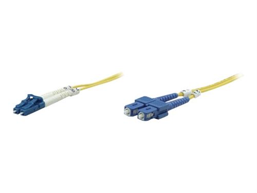 Intellinet - Câble réseau - mode unique LC (M) pour mode unique SC (M) - 3 m - fibre optique - 9 / 125 micromètres - OS2 - sans halogène - jaune