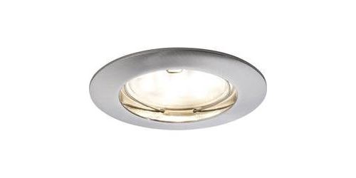 Spot LED encastrable LED intégrée Paulmann Coin 92811 blanc chaud 21 W fer (brossé) set de 3