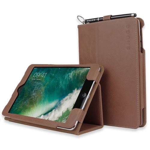 Snugg Étui Pour iPad Mini & Mini 2 – Smart Cover Avec Support Pied Et Une Garantie à Vie (En Cuir Marron) Pour Apple iPad Mini & Mini 2
