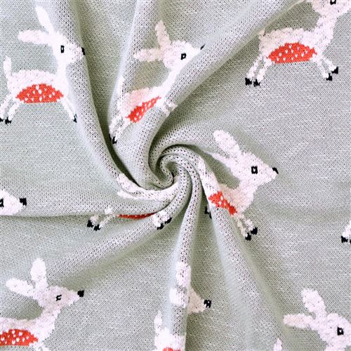 Sevira kids Couverture en coton bio, FAON Kaki 80 x 100 cm