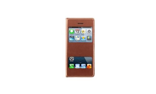 Coque Avec Rabat + 3 Films Apple Iphone 5 le Claptouch Dore