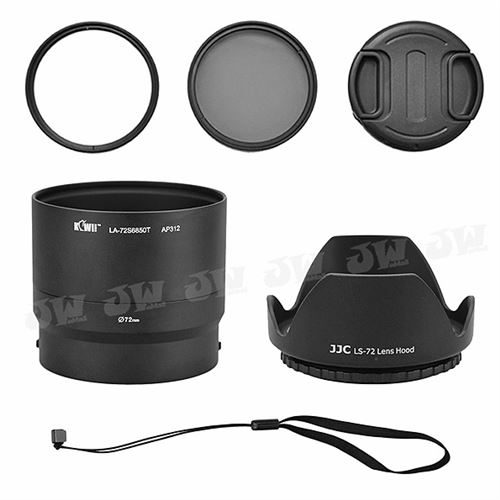 Kit FujiFilm Finepix Séries S6600 S4800 Adaptateur Filtre UV CPL Pare-Soleil Capuchon