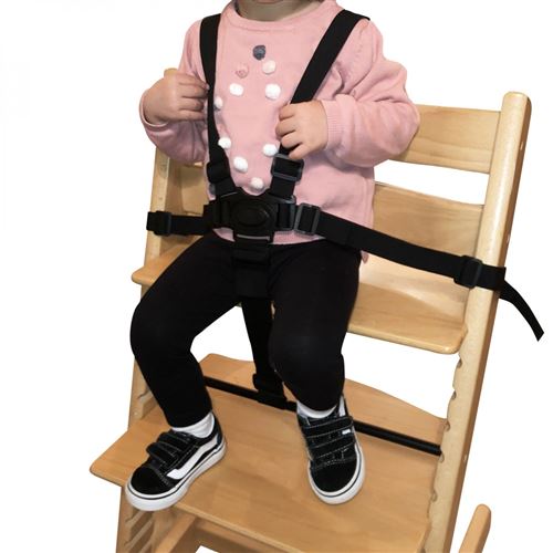 Harnais de sécurité universel 5 points pour chaise haute bébé - Noir - Chaises  hautes et réhausseurs bébé - Achat & prix