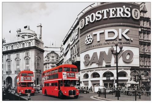 PICCADILLY CIRCUS - London red (Panneaux MDF 90x60 cm)
