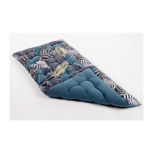Matelas de sol souple 100% coton imprimé JUNGLE 120x60x5cm - Bleu