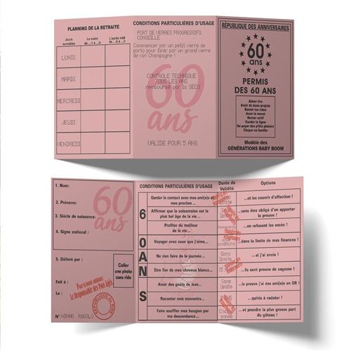 permis de la 60 aine
