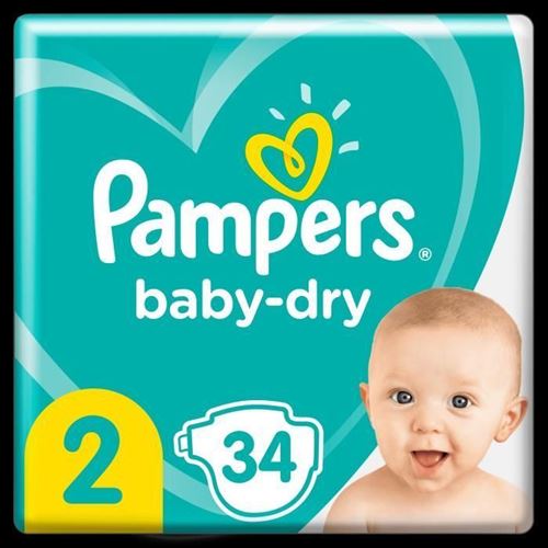 Pampers Baby-dry Taille 2, 34 Couches