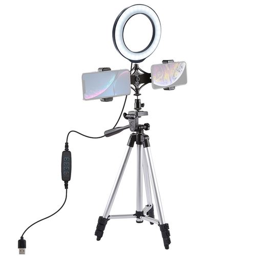 Indicateur Lumineux 4,7 Pouces Avec Trépied Support De Téléphone Portable Usb 3 Led Modes Lumière MK4282