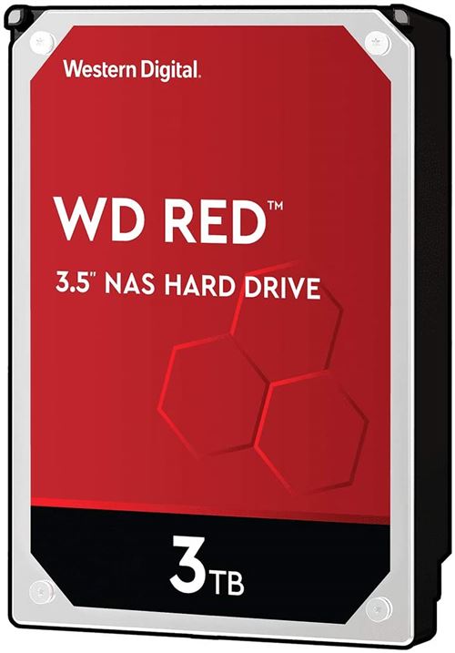 WD Red NAS Hard Drive WD30EFAX - Disque dur - 3 To - interne - 3.5 - SATA 6Gb/s - 5400 tours/min - mémoire tampon : 256 Mo