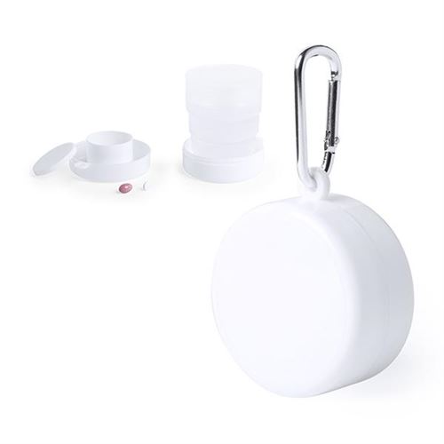 Verre Pliable avec Boîte à Pilules Blanc 146006