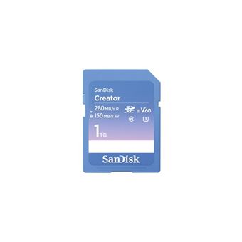 SanDisk Creator - Carte mémoire flash - 1 To - Video Class V60 / UHS-II U3 / Class10 - SDXC UHS-II - 1