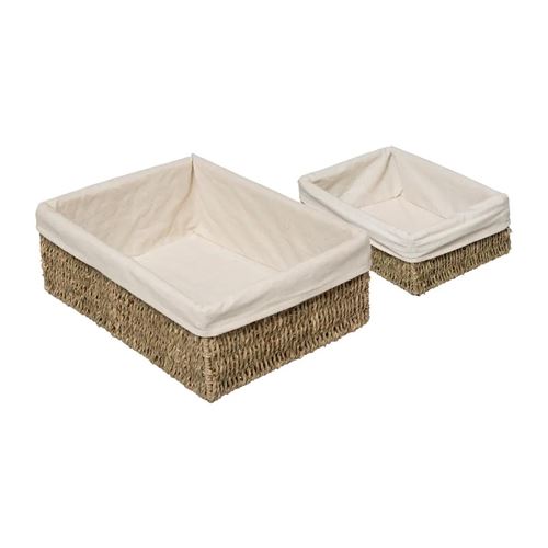 Non Communiqué Beige Five Simply Smart - Lot De 2 Paniers En Roseau "Seagrass" 32Cm Naturel