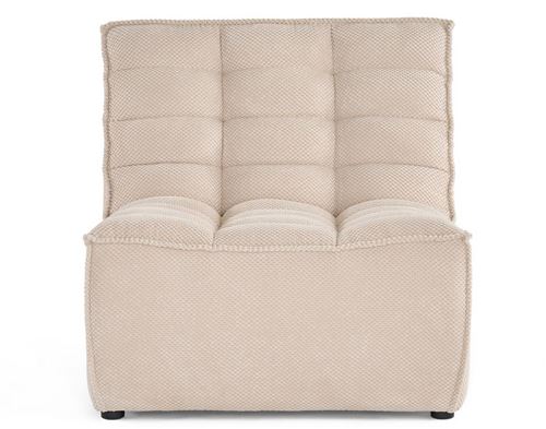Non Communiqué Beige Ellie - Fauteuil En Velours Texturé