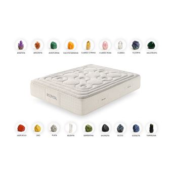 Matelas Ressorts Ensachés Biocrystal Selenium Spring, 30cm, 90x190cm - Moonia - 1