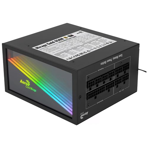 Alimentation atx aerocool mirage gold m rgb - 850w (noir)