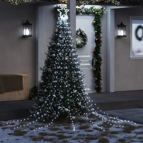 VidaXL - Guirlande de sapin de noël, One Size, Blanc Bariolé