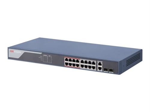 Non Communiqué Hikvision Pro Series Ds-3E1318p-Si - Commutateur - Intelligent - 16 X 10/100 (Poe) + 2 X Gigabit Sfp (Liaison Montante) - De Bureau - Poe (230 W)