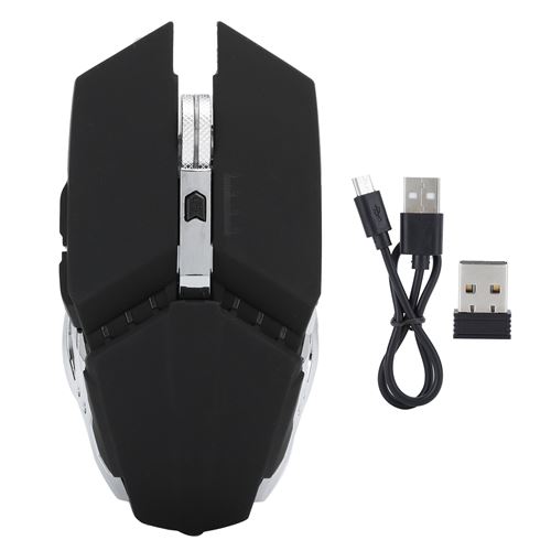 Non Communiqué Noir Souris De Jeu Sans Fil Led Optique Usb 6 Boutons