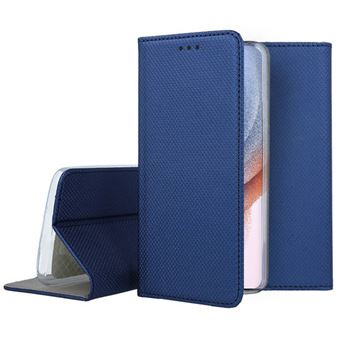 Housse pour Samsung Galaxy S23 Ultra 5G - etui coque pochette portefeuille + verre trempe - BLEU MAGNET - htdmobiles - 1