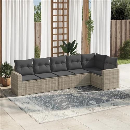 Non Communiqué Or Vidaxl Salon De Jardin Avec Coussins 6 Pcs, Canapés Avec Pieds Réglables, Ensemble De Meubles D'extérieur Patio Terrasse, 3218982