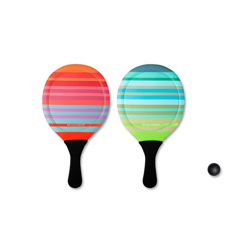 Set de 2 raquettes de plage - Remember - Multicolore