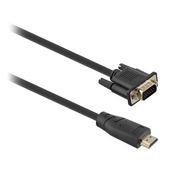 FOINNEX Câble VGA vers HDMI 3M(Ancien PC de Style à Nouvelle TV/Moniteur  avec HDMI), VGA vers HDMI Cordon Convertisseur/Adaptateur avec Audio pour