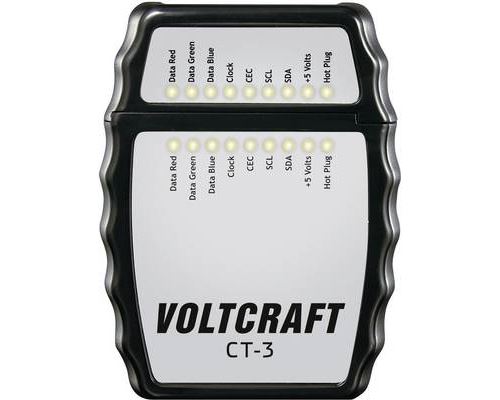 Non Communiqué Testeur De Câbles Ct-3 Voltcraft Ct-3 Convient Pour Câble Hdmi De Type A, Hdmi 1.0, 1.1, 1.2, 1.2A 1.3 A/B/C, 1.4/A