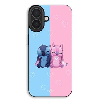 Coque Pour iPhone 17 Stitch Angel mignon bleu rose - 1