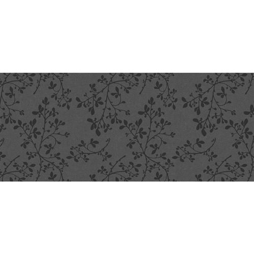 Toilinux - Lot 2x Adhésif décoratif pour meuble imprimé Fleurs - 200 x 45 cm - Gris - Fleurs